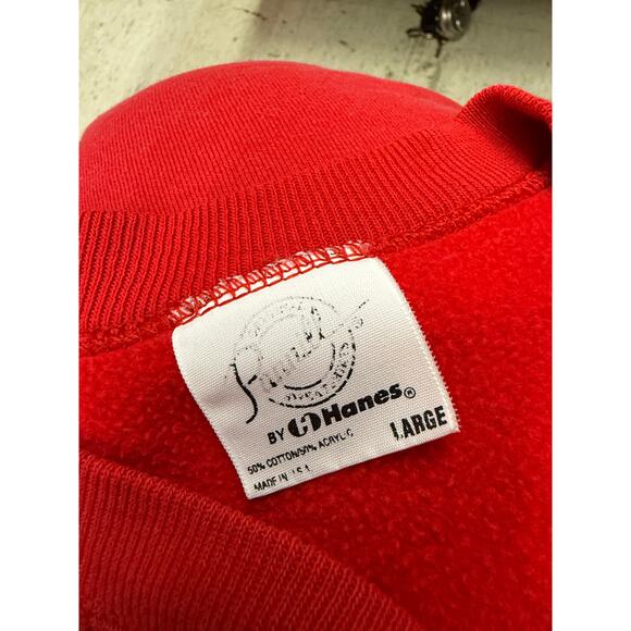 Vintage 90s Hanes Women L "Christmas Reindeer" sweatshirt - Picture 4 of 4